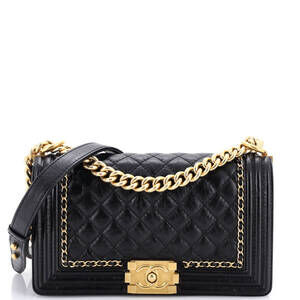 Chanel Old Medium Jacket Boy Flap Bag Quilted Lambskin